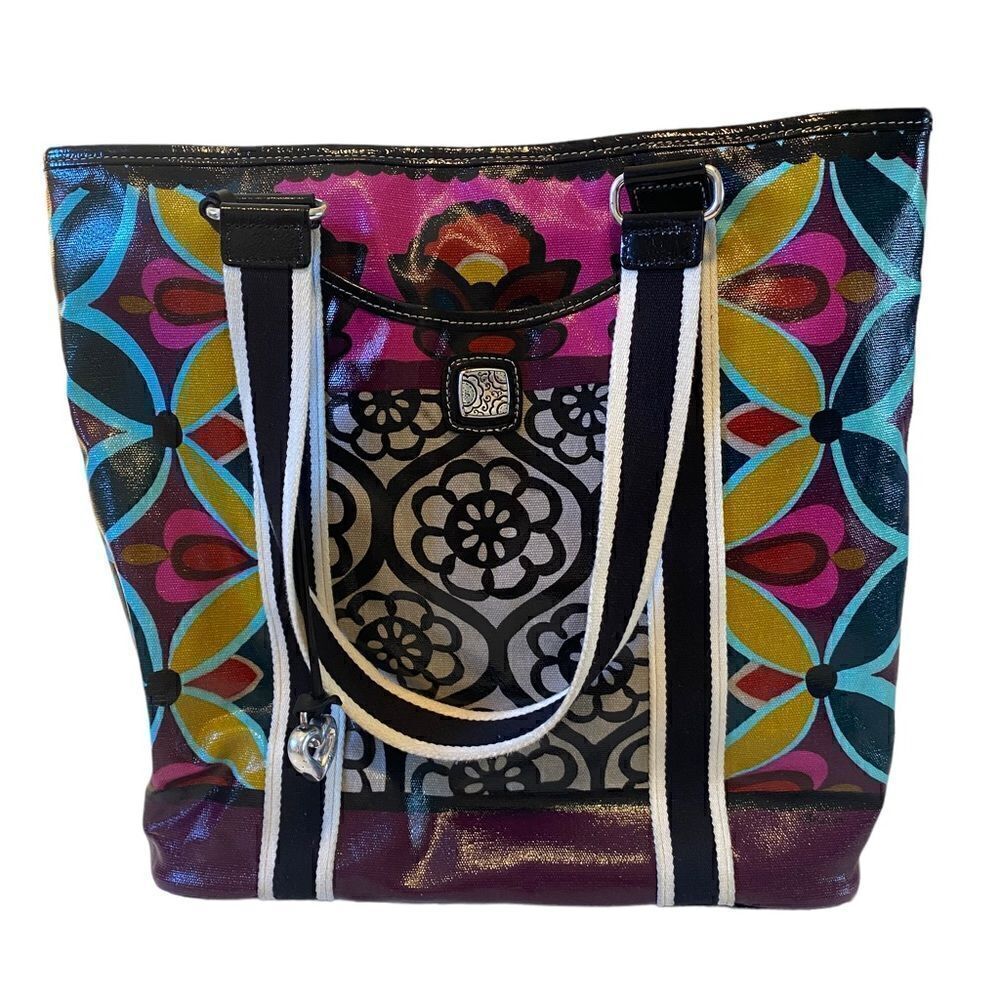 Brighton Colorful Flower Patterned Large Tote. - Picture 7 of 7